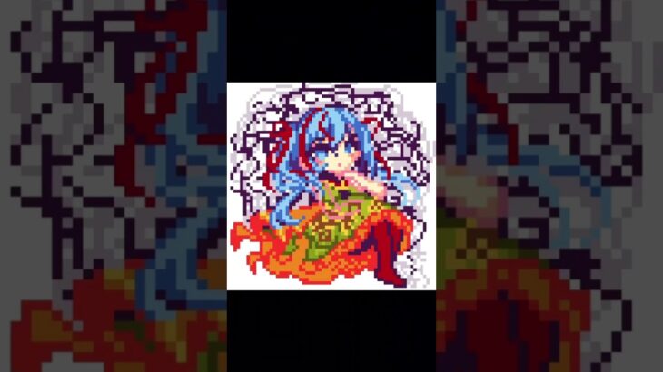 【メメントモリ】ルサールカをドット絵で描いてみた　#メメントモリ #ルサールカ #pixelart
