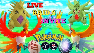 Shiny Ho- Oh  And Mega Tyranitar Raid Invita | Pokemon go live | Shiny Hunt live pokemon go