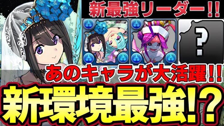 【パズドラ】花嫁ナツル&ミリア×ウスイが新環境リーダー⁉︎リムルよりも強い⁇新千手余裕で攻略‼︎MVPはあのキャラ【パズドラ実況】