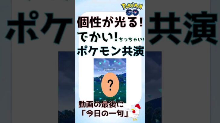 【今日の一句あり！でかい、ちっちゃい？、個性の競演s】 #ポケモンgo #pokemongo #俳句