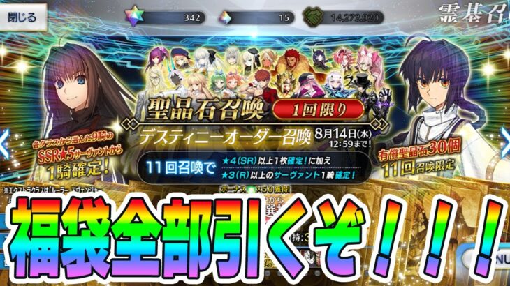 【FGO】9周年福袋&デスティニー召喚を引く！鯖コイン問題で色々狂わされたので誰引くか決まりません助けて！