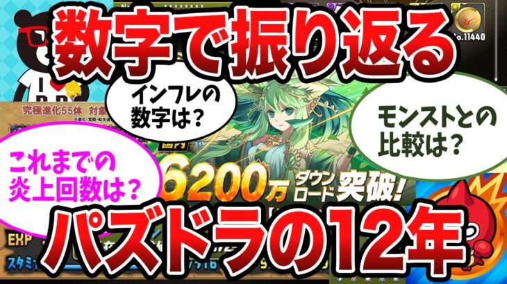 数字で振り返るパズドラの12年【パズドラ解説】