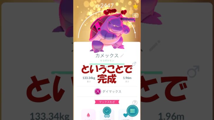 ✨キラダイマックスカメックス🐢強化(仮)PL40💪 #ポケモンgo #pokemongo #ダイマックス