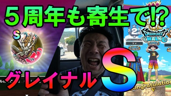 ドラクエウォーク579【5周年も寄生でＳをゲットするのか！？グレイナル連戦！】