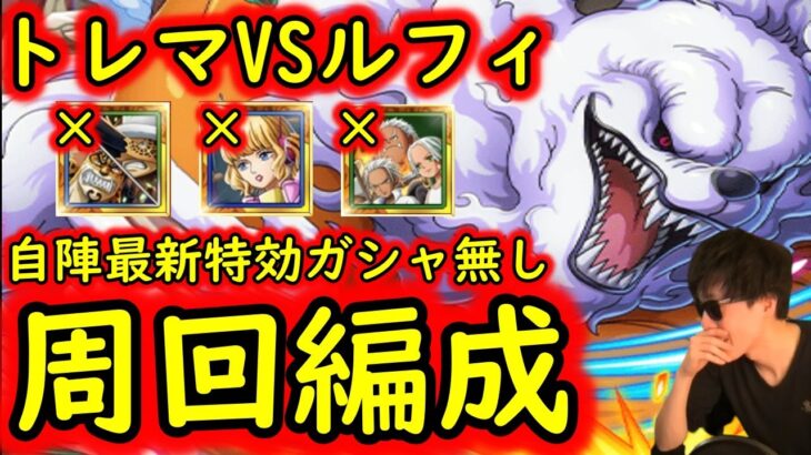 [トレクル]トレマVSルフィに向けて! 自陣最新特効ガシャキャラなし周回編成[ボス戦/乱入戦][OPTC]