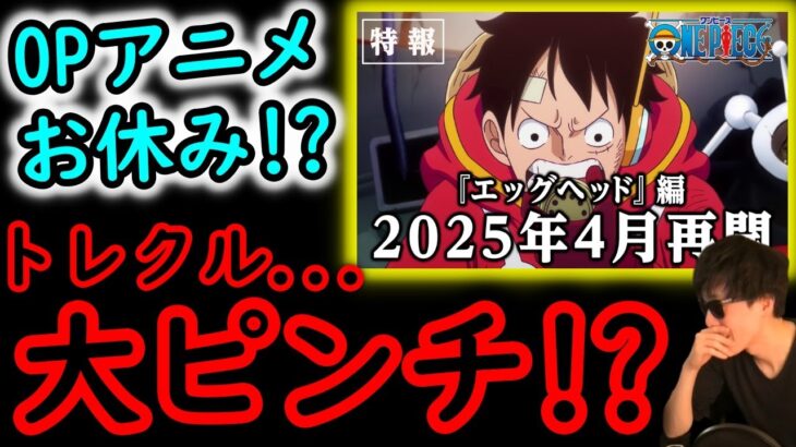 [トレクル]大ピンチ!!? ワンピースのアニメ「エッグヘッド編」お休みを受けてトレクルの年末年始やアニバ等大丈夫か!? 今後登場しそうなキャラについて予想妄想[OPTC]