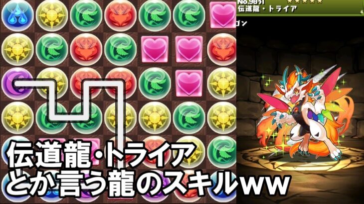 【パズドラ】伝道龍・トライアとか言う龍のスキルｗｗ