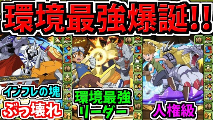 【ぶっ壊れ】インフレの塊みたいな性能！デジモン明後日から開催!?デジモンコラボ性能解説！【パズドラ】