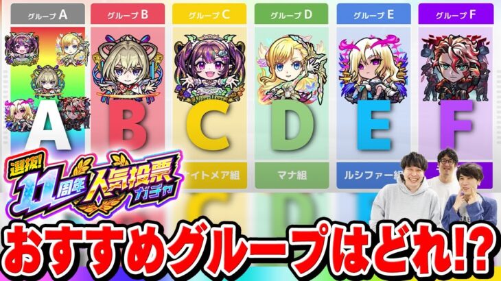 【モンスト】11周年人気投票ガチャで引くべきおすすめグループを徹底考察！リセマラする場合に今本当に引くべきキャラは誰!!?