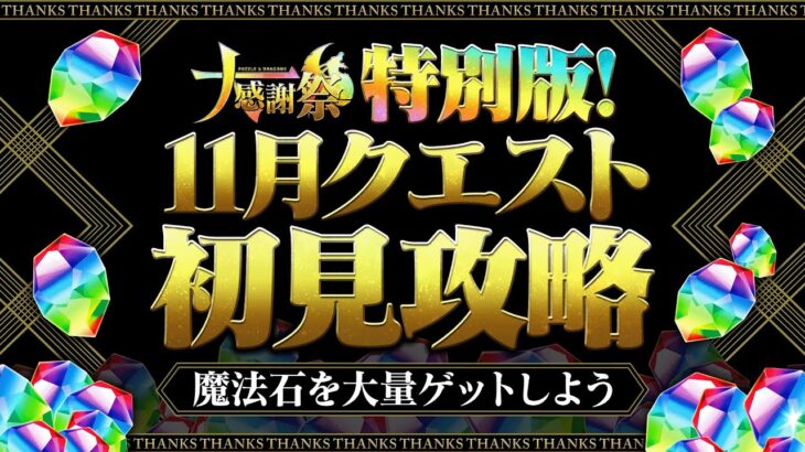 11月クエスト！！！【パズドラ】