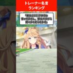 ウマ娘トレーナーの名言ランキング #ウマ娘プリティーダービー