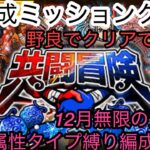 [トレクル]共闘冒険冬の陣スタート！12月の3属性タイプ縛り編成紹介！野良でもいけます！[OPTC][共闘冒険]