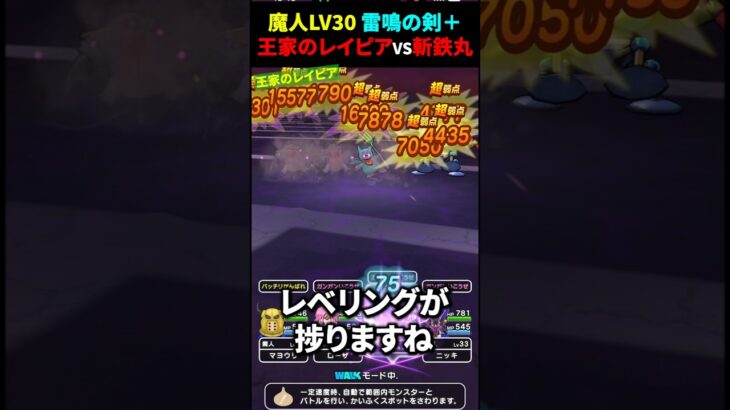 【ドラクエウォーク】魔人LV３０全員レベリング武器対決！雷鳴＆王家のレイピアVS雷鳴＆名刀斬鉄丸【DQW】2025年1月1日