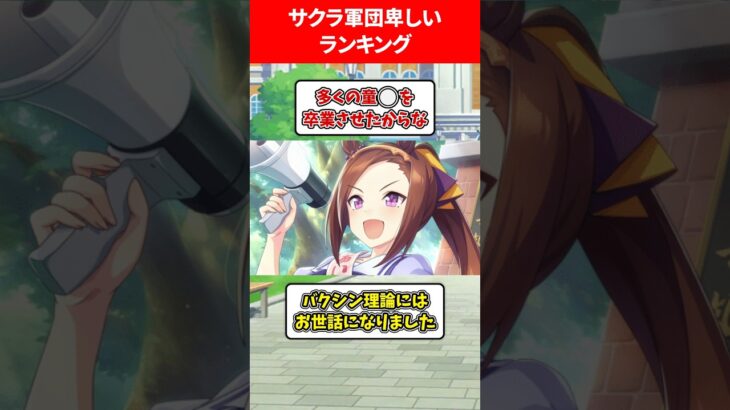 サクラ軍団卑しいランキング #ウマ娘プリティーダービー