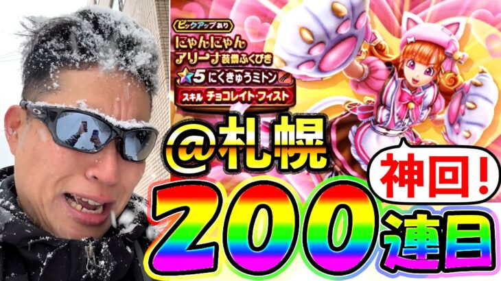 【ドラクエウォーク】極寒の札幌でにくきゅうミトンガチャ引いたら神回になりました。