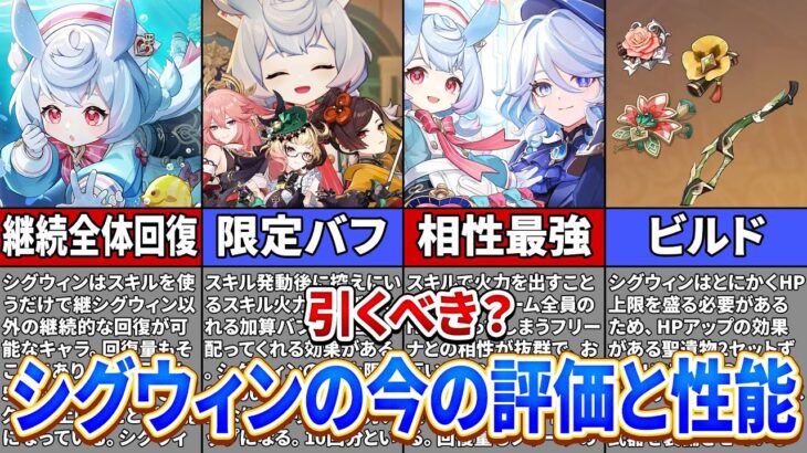 【原神】フリーナを所持しているならシグウィンを引くべき？現在の評価と性能を徹底解説！【ゆっくり解説】