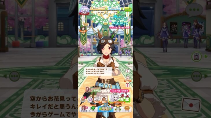 ウマ娘 プリティーダービー ウイニングチケット（Dream Deliverer）の春限定ボイス ゲームで空からお花見したいチケゾー