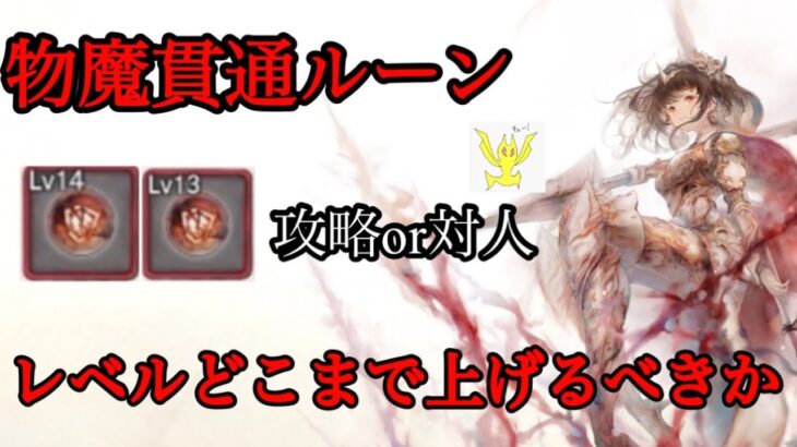 【メメントモリ】物魔貫通ルーンのレベル、どこまで上げるべきか【メメモリ】