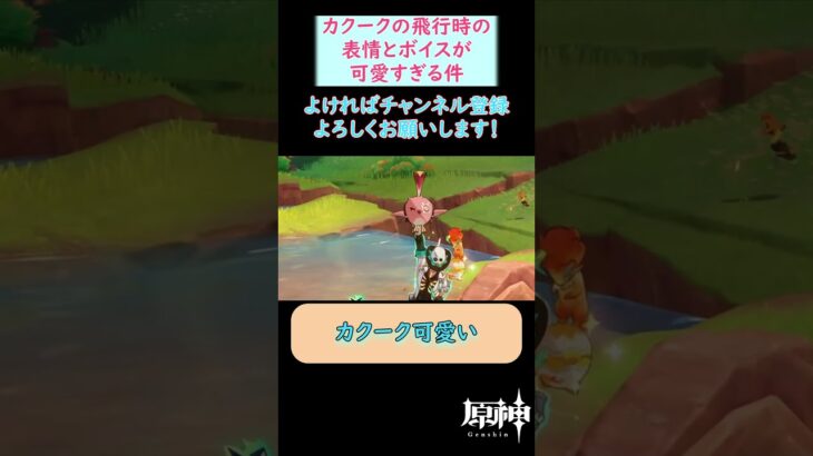 【#原神】イファのスキルで出てくるカクークの、飛んでる時の表情とボイスが可愛すぎて発狂する旅人。#shorts