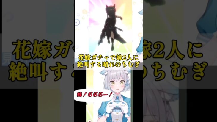 【ウマ娘】花嫁ガチャで嫁2人に絶叫する晴れのちむぎ　晴れのちむぎ🌞🐶【公認切り抜き】　#shorts 　#vtuber  #ウマ娘　 #切り抜き