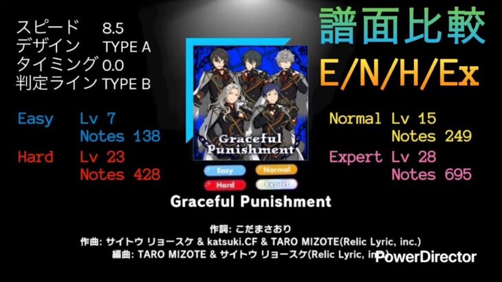 Graceful Punishment [E/N/H/Ex][PC]【あんスタmusic譜面比較】