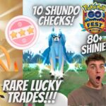 ✨10 SHUNDO CHECKS! Rare Lucky Trades and 80+ Shiny Pokemon CAUGHT At Pokemon Go Fest!✨