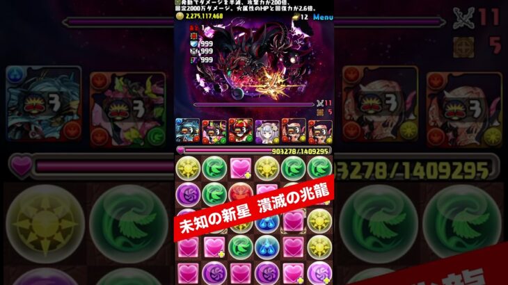 アシスト無し、落ちコン無しで潜在ステータスアップ集め 【パズル&ドラゴンズ/#パズドラ】 #潰滅の兆龍 #ベリーニ #shorts