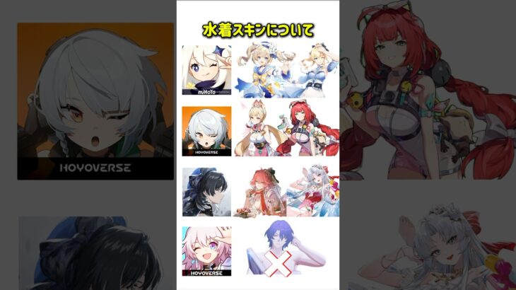 各作品の水着スキンについて【原神・スタレ・ゼンゼロ・鳴潮】#原神 #鳴潮 #ゼンゼロ #崩壊スターレイル #genshinimpact #honkaistarrail #zzzero #meme