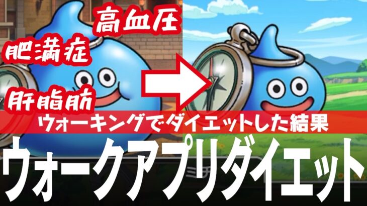 ウォーキングアプリでダイエットできるのか！？  高血圧、脂質異常症、肝脂肪などは果たして改善されるのか！？ ドラクエウォークを用いてダイエット