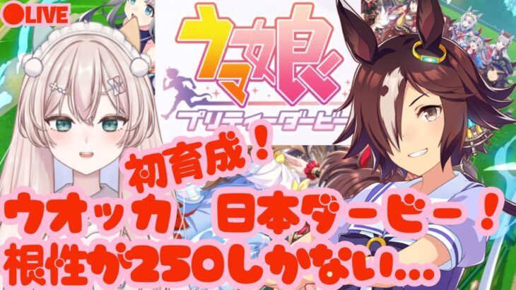 【初見プレイ】　ウマ娘プリティーダービー　続・ウオッカ初育成！　ついに根性ないウオッカちゃんの日本ダービーだよ！　初見さん歓迎！【#新人Vtuber #森瀬リアン 】