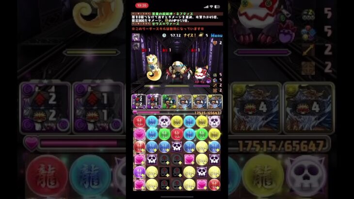 【パズドラ】冥掟神・テミス降臨 3Y2人部屋 ネフティス 周回編成