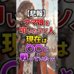 【悲報】ウマ娘を叩いたあの人、現在は〇〇と戦っていたw