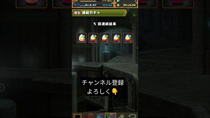 パズドラ　5連ガチャ　#shortsvideo #short#shorts#パズドラ #ガチャ