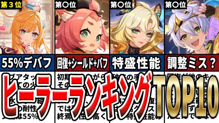 【原神】Ver5.8最新版！現環境最強ヒーラーランキングTOP10！回復だけでなくその他のサポート力を中心に、育てるべきキャラ10選をゆっくり解説！