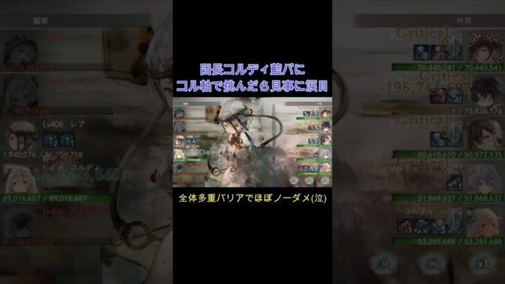 【vs団長コルディ軸】翠コル軸で挑むも多重バリアに阻まれまんまと涙目(泣)
