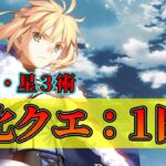 【FGO】1日目：強化クエスト第19弾（星5セイバー・星3キャスター）【Fate/Grand Order】