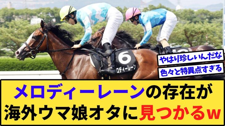 【朗報】メロディーレーン、海外ウマ娘ファンに見つかるwww