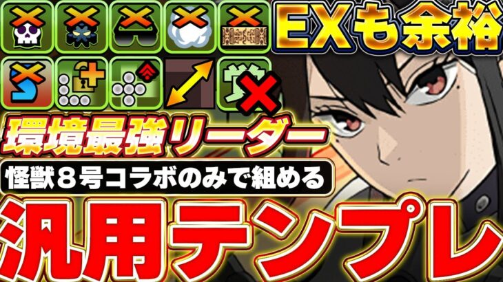 【組みやすい】ギミック全対応！！怪獣８号コラボのみで組める亜白ミナの汎用テンプレ編成！！【パズドラ実況】【怪獣8号コラボ】【9月EXラッシュ攻略】＃パズドラ