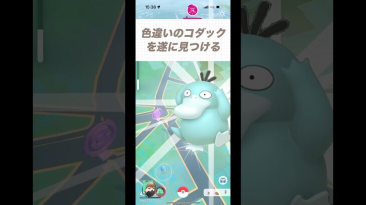 （ポケモンGO）遂に色違いの浮き輪コダックを捕まえた！#ポケモンgo #pokemongo #shorts