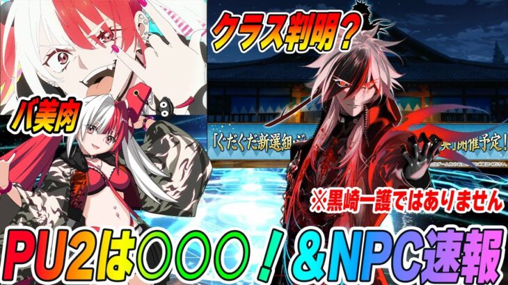 【FGO】PU2新規サーヴァントのクラスや性能が少し判明！？今回もまたNPC待機列が増えてしまった件についてどう思いますか？