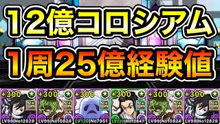 【パズドラ】1周25億経験値！ディバインゲート・12億コロシアム！統合世界！ダンボ4！1周9分台！伊黒編成でランク上げ周回！【概要欄に詳細など記載】