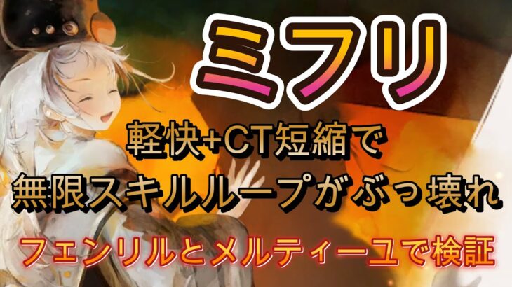 【ぶっ壊れ実験】ミフリのスキルが止まらない！？CT短縮キャラと組ませたら無限スキルモード！～メルとフェンリル2パターン検証～【メメモリ】