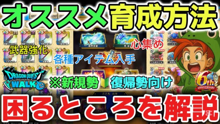 【ドラクエウォーク】新規や復帰勢さん必見！オススメの育成方法について！今後必ず困るところの対処法を解説します！【DQウォーク】