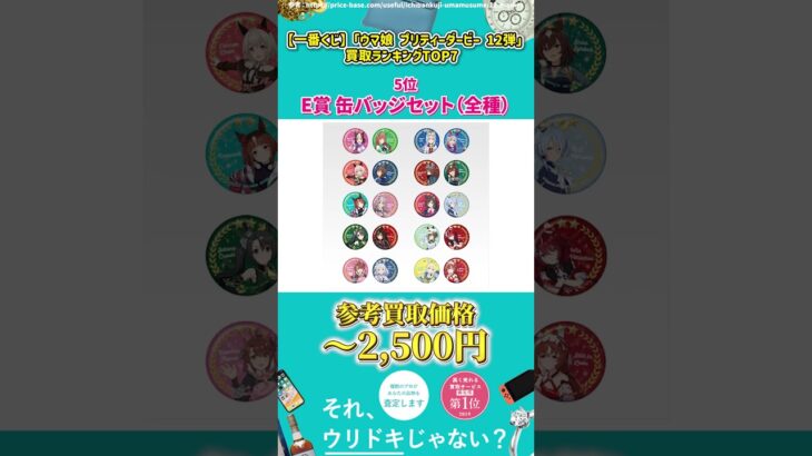 【一番くじ】「ウマ娘 プリティーダービー 12弾」買取ランキングTOP7
