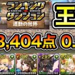 【パズドラ】王冠5%以内！ランキングダンジョン！運動の秋杯！193,404点！0.1%！【概要欄に詳細など記載】
