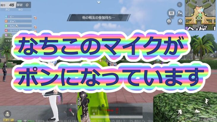 #なち子目線　なちこのマイク ポーーーン！！  #ずんだもん【荒野行動】PC版『KNIVES OUT』「荒野の光」　#荒野行動