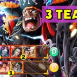 OPTC Kizuna VS Blackbeard – 3 Teams WITHOUT New Units! [One Piece Treasure Cruise]