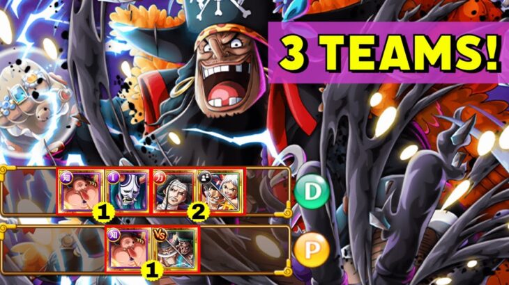 OPTC Kizuna VS Blackbeard – 3 Teams WITHOUT New Units! [One Piece Treasure Cruise]