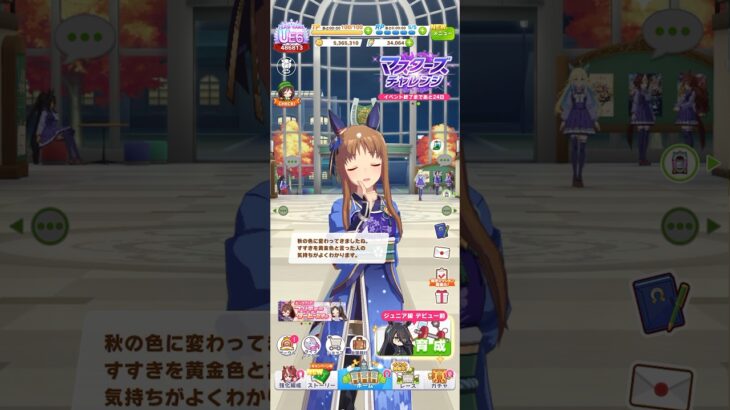 ウマ娘 プリティーダービー グラスワンダー（蒼炎の誉）の秋限定ボイス すすきの黄金色見て秋の色になったと風流を感じるグラスちゃん