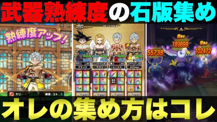 【ドラクエウォーク】ほこら討伐を数こなす必要がある石版集め。AOmaxはこのパーティーで周回しています。